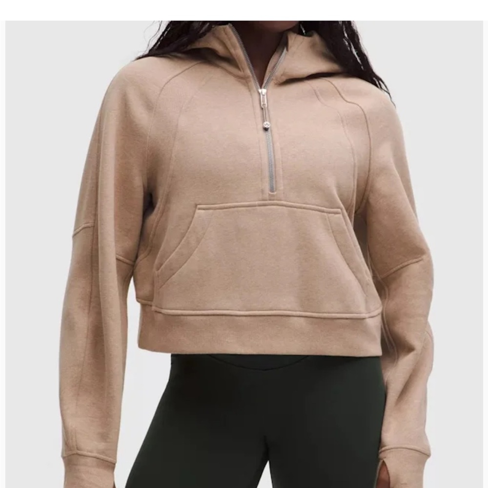 lululemon athletica Cropped Scuba Half-Zip - Beige
